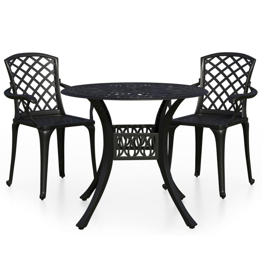 Bistroset gietaluminium 3 Zwart