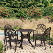 5-Piece Cast Aluminum Bistro Set Colorful 4