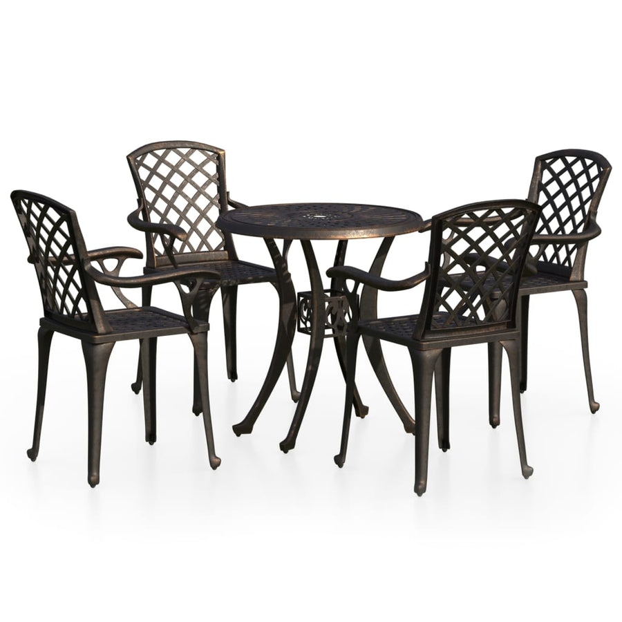 -Delige Bistroset Gietaluminium Kleurig 5 Brons