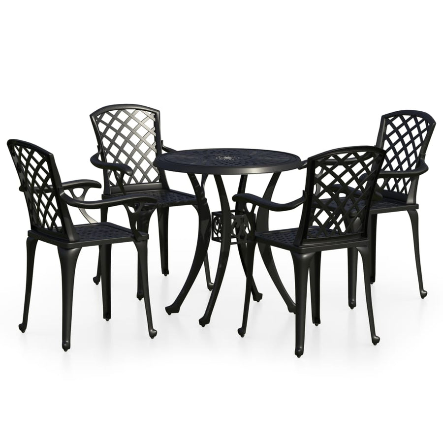-Delige Bistroset Gietaluminium 5 Zwart