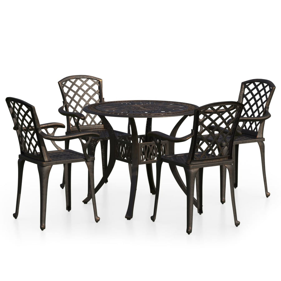 Bistroset gietaluminium kleurig 5 Brons