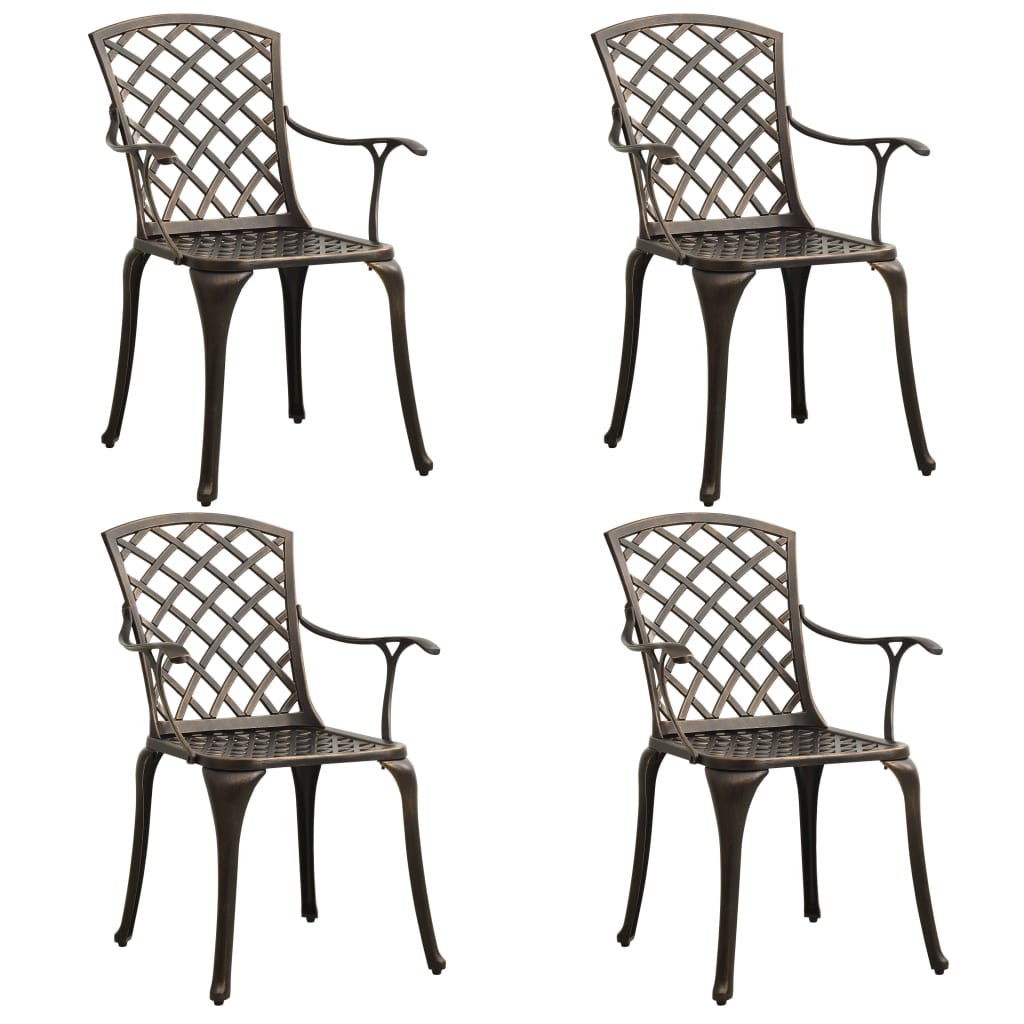 Bistroset gietaluminium kleurig 5 Brons