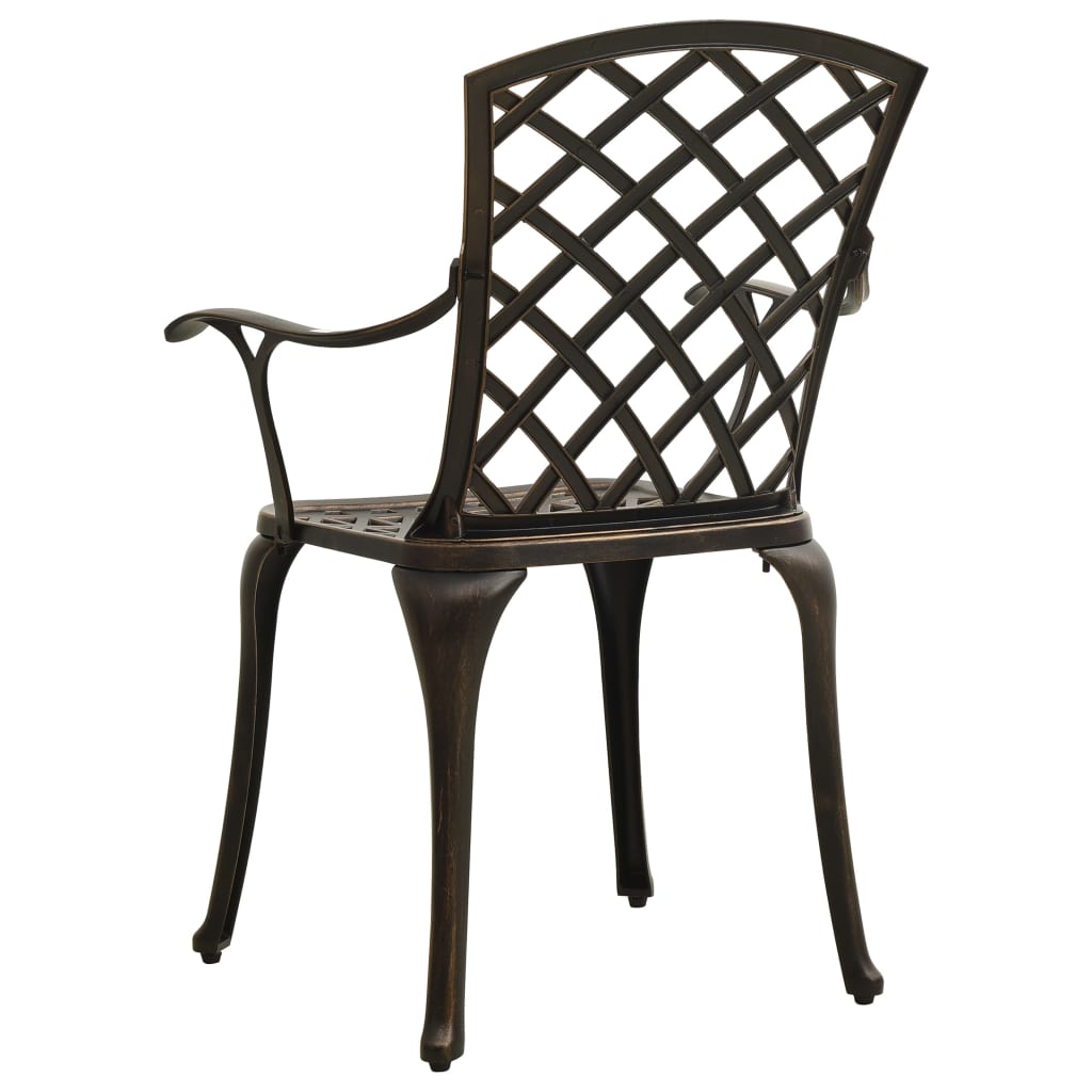 Bistroset gietaluminium kleurig 5 Brons