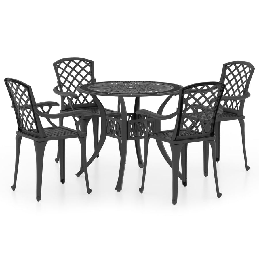 Bistroset gietaluminium 5 Zwart