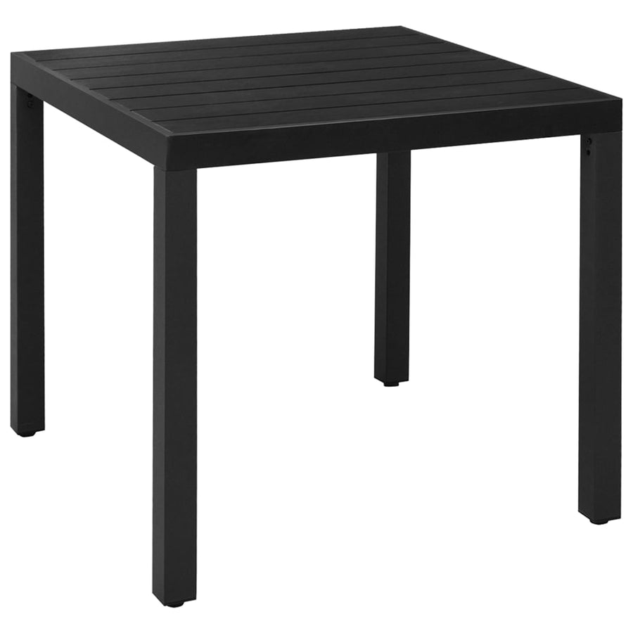 -Delige Tuinset Aluminium 5 80 cm tafellengte Zwart
