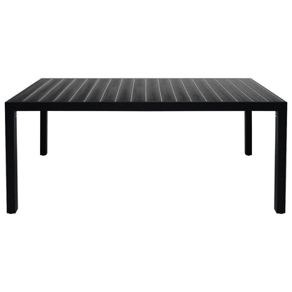 -Delige Tuinset Aluminium 9 185 cm tafellengte Zwart
