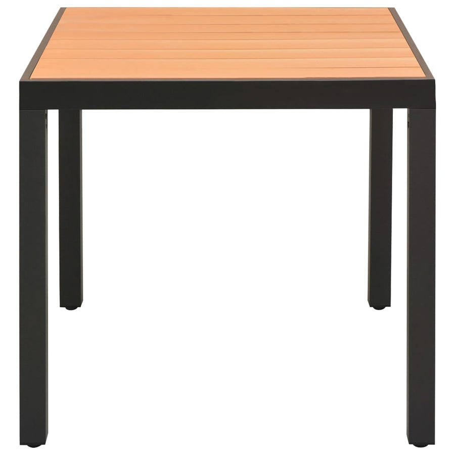 -Delige Tuinset Aluminium 5 80 cm tafellengte Zwart en bruin