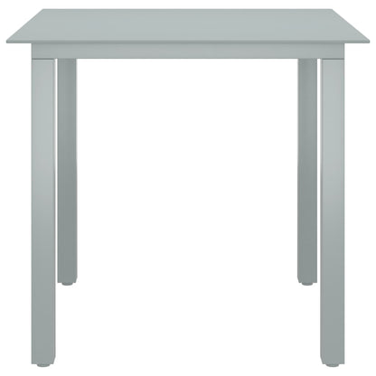 5-Delige Tuinset Aluminium Kleurig En Zwart 4 80 cm tafellengte Zilver
