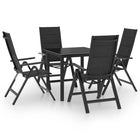 5-piece garden set aluminum anthracite colored