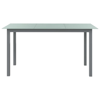 -Delige Tuinset Aluminium Kleurig En Zwart 7 150 cm tafellengte Zilver
