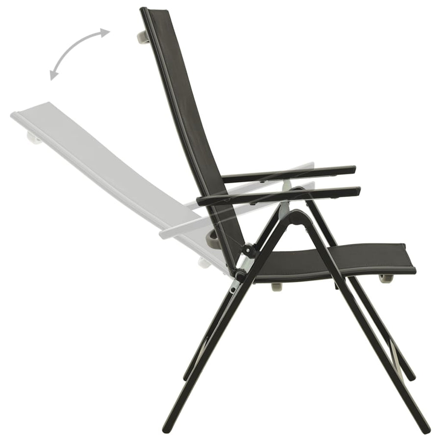 -Delige Tuinset Aluminium Antracietkleurig 7