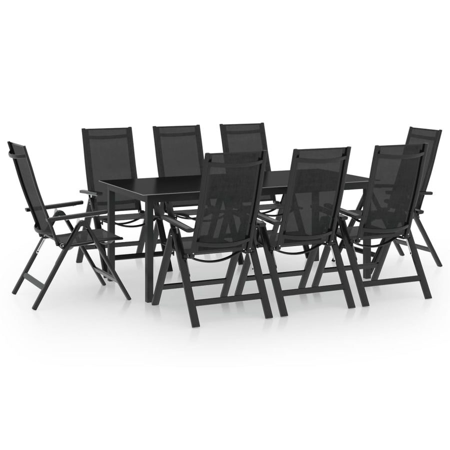 9-Delige Tuinset Aluminium Antracietkleurig 8