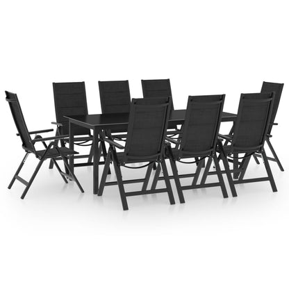 9-Delige Tuinset Aluminium Antracietkleurig 8