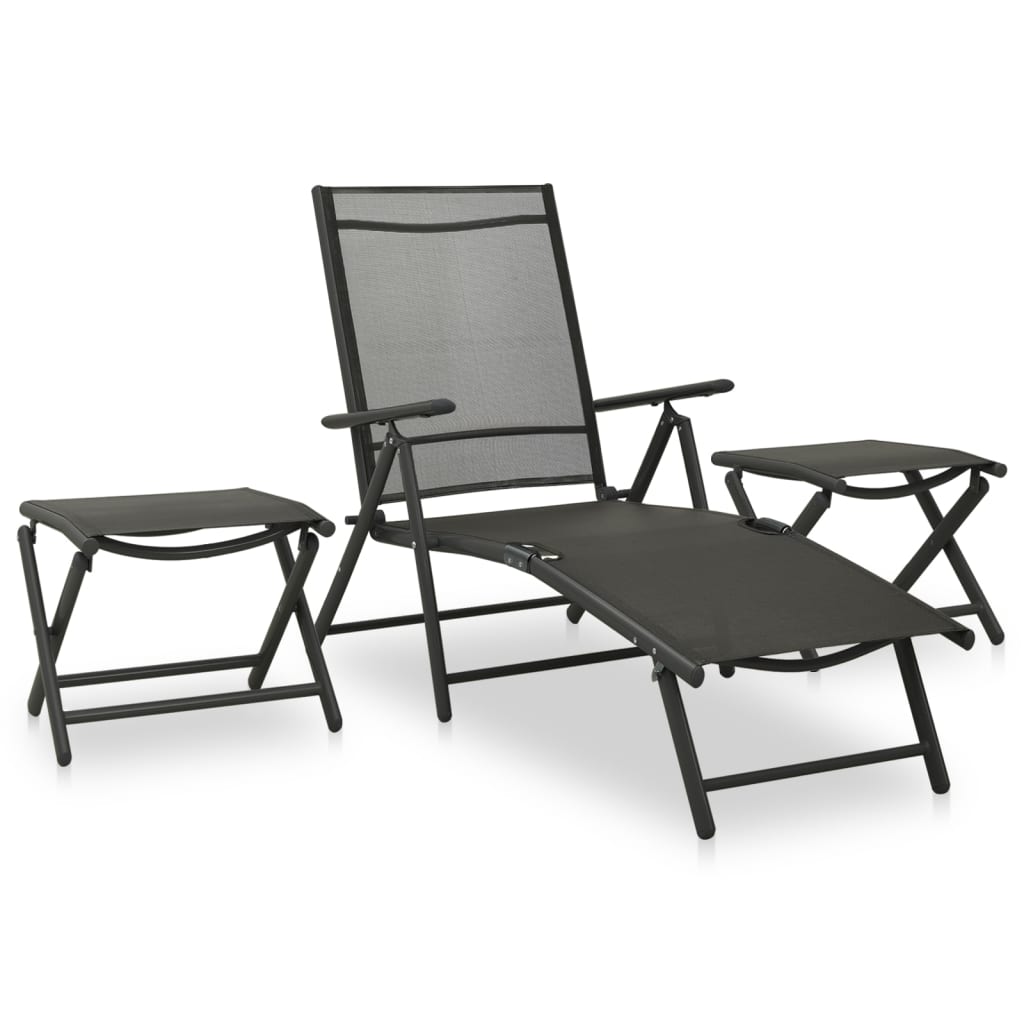9-Delige Loungeset Zwart En Kleurig Antraciet