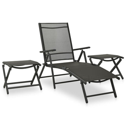 -Delige Loungeset En Antracietkleurig 10 Zwart