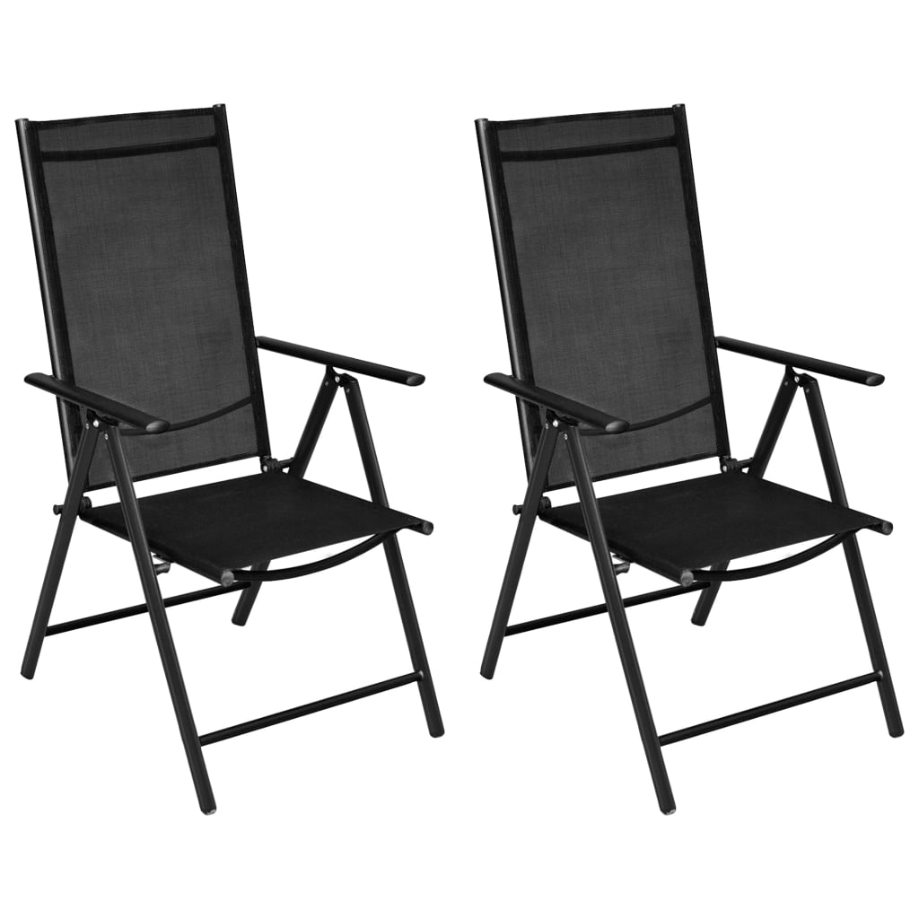 3-Delige Bistroset Aluminium En Textileen Zwart