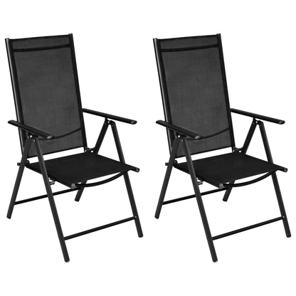 3-Delige Bistroset Aluminium En Textileen Zwart