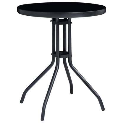 3-Delige Bistroset Aluminium En Textileen Zwart