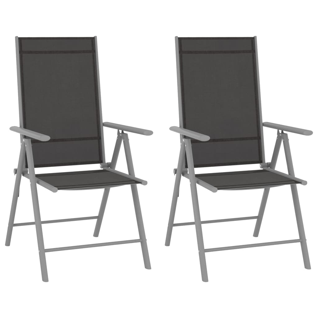 3-Delige Bistroset Aluminium En Textileen Kleurig Zilver