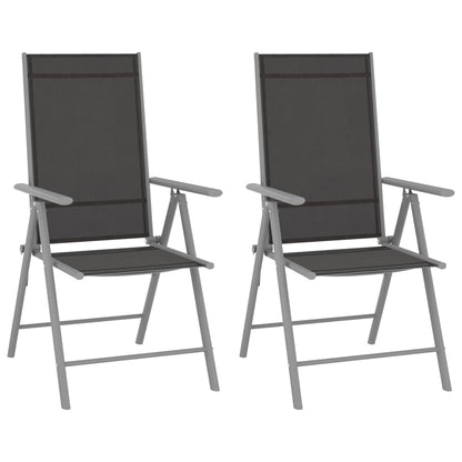 3-Delige Bistroset Aluminium En Textileen Kleurig Zilver
