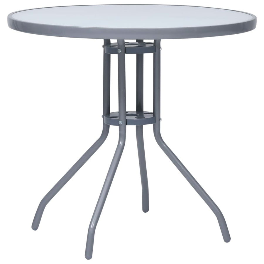 5-Delige Tuinset Aluminium En Textileen Kleurig Zilver
