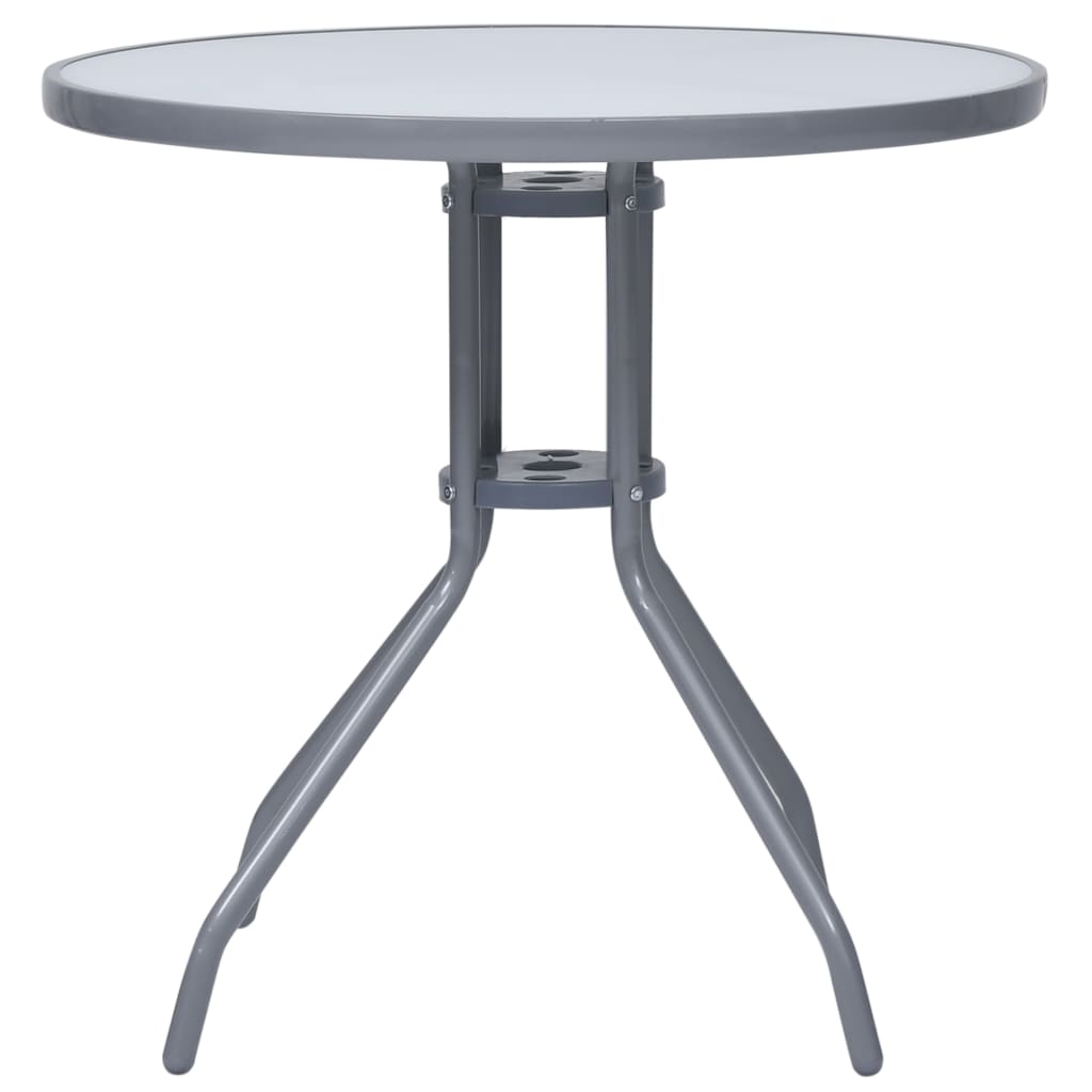 5-Delige Tuinset Aluminium En Textileen Kleurig Zilver
