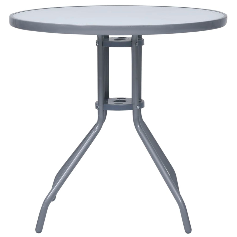 5-Delige Tuinset Aluminium En Textileen Kleurig Zilver