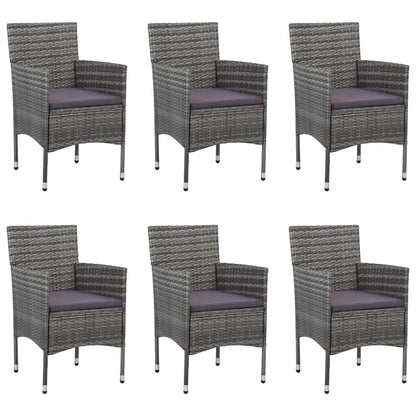 -Delige Tuinset Poly Rattan Grijs