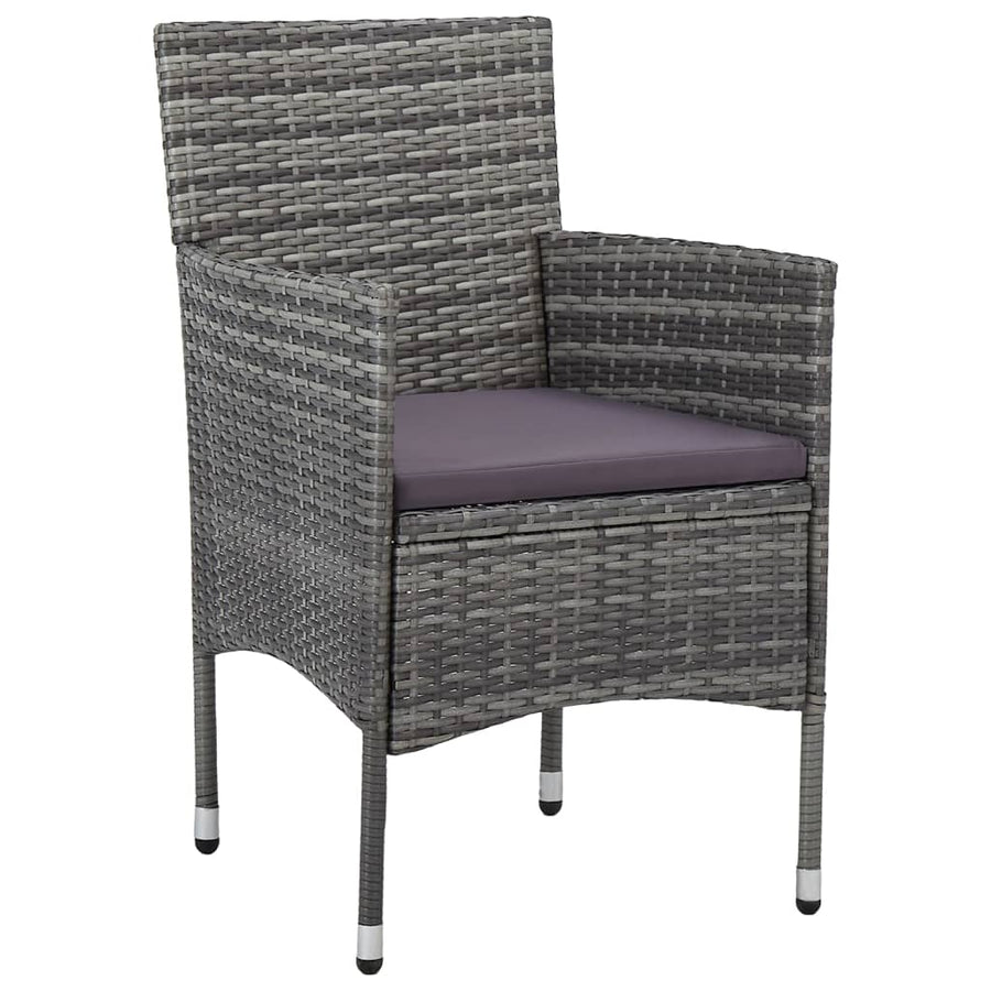 -Delige Tuinset Poly Rattan Grijs