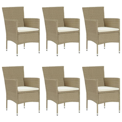 -Delige Tuinset Poly Rattan Beige