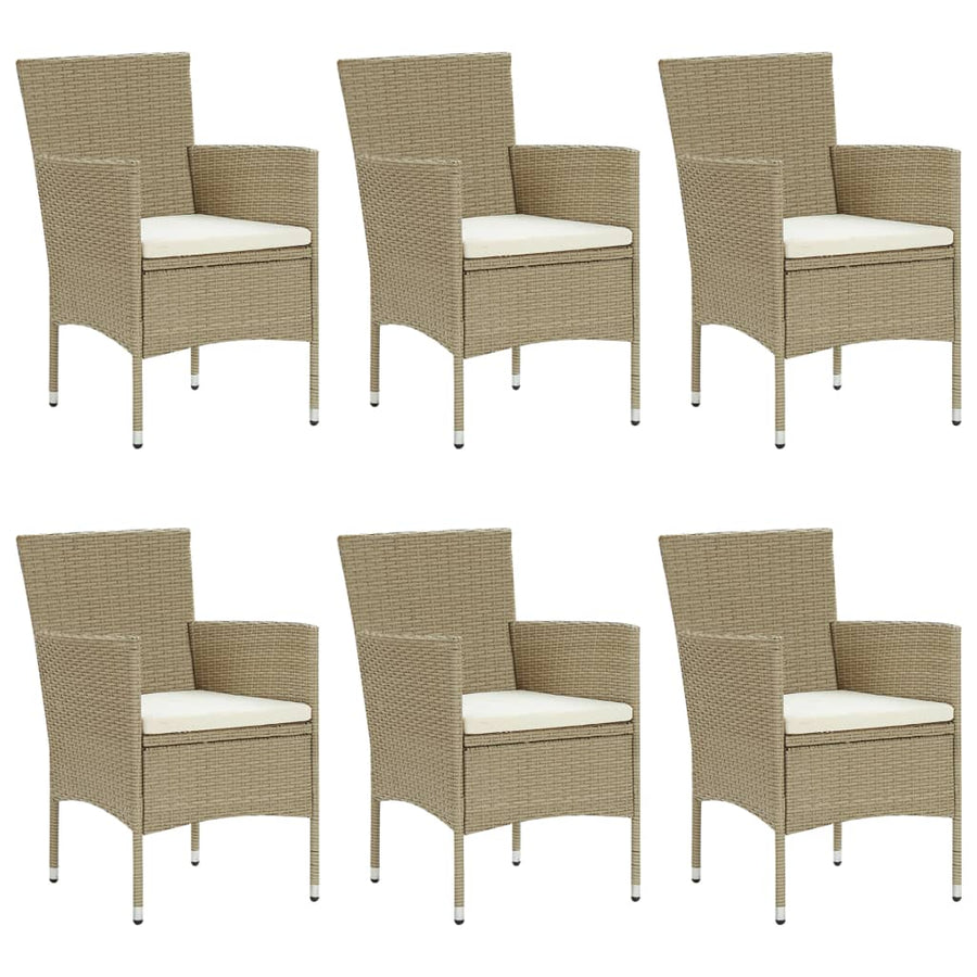 -Delige Tuinset Poly Rattan Beige