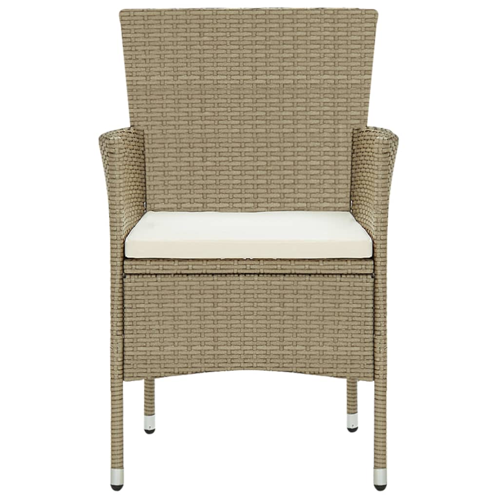 -Delige Tuinset Poly Rattan Beige