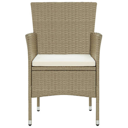 -Delige Tuinset Poly Rattan Beige
