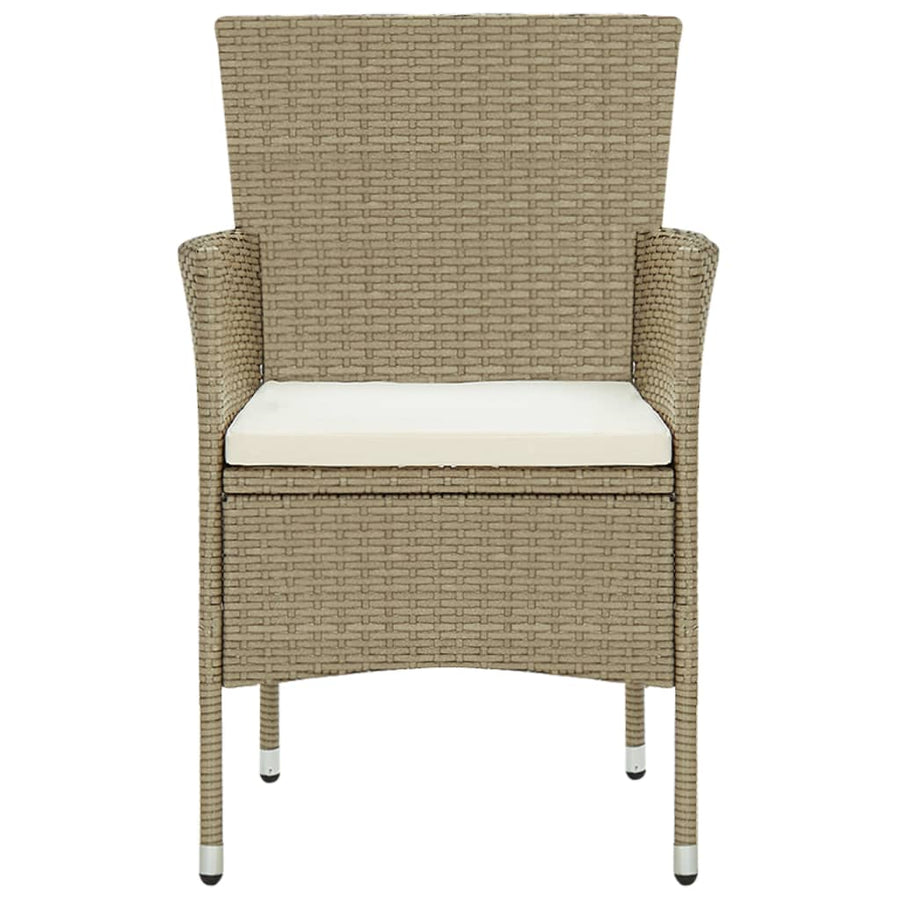 -Delige Tuinset Poly Rattan Beige