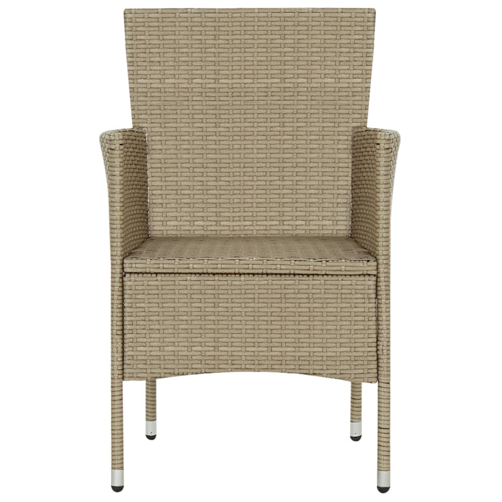 -Delige Tuinset Poly Rattan Beige