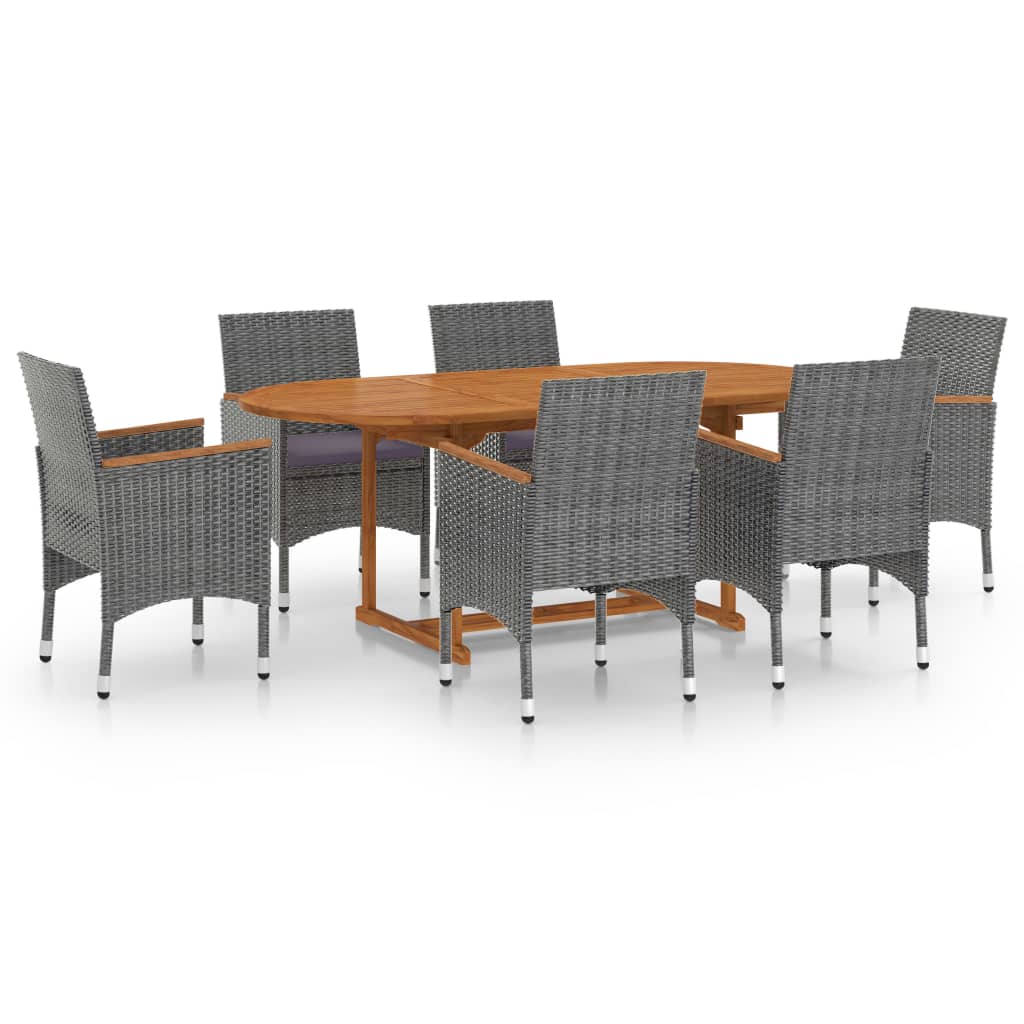 -Delige Tuinset Poly Rattan