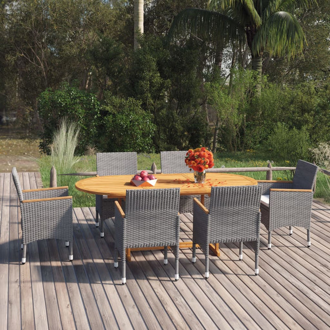 -Delige Tuinset Poly Rattan