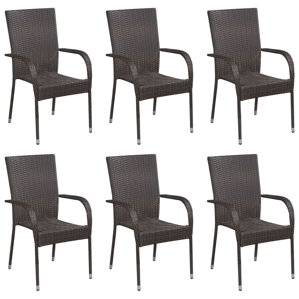 -Delige Tuinset Poly Rattan Bruin