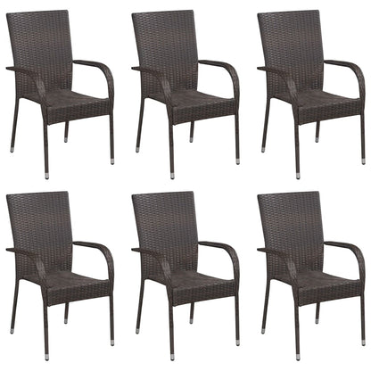 -Delige Tuinset Poly Rattan Bruin