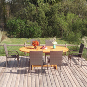 7-piece Poly Rattan Garden Furniture Set, Brown