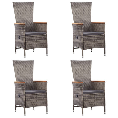 -Delige Tuinset Poly Rattan Grijs