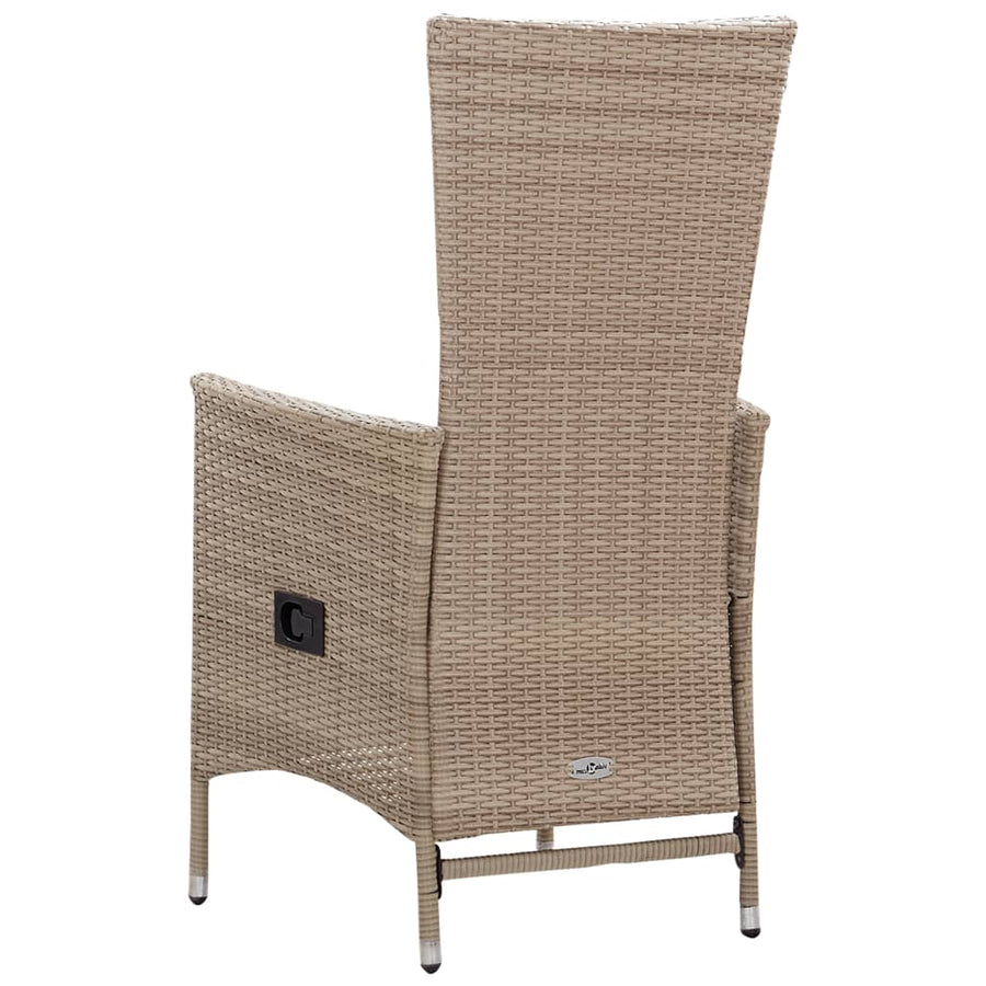 -Delige Tuinset Poly Rattan Beige