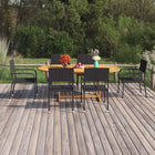 -Delige Tuinset Poly Rattan Zwart