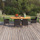 -Delige Tuinset Poly Rattan Zwart en wit