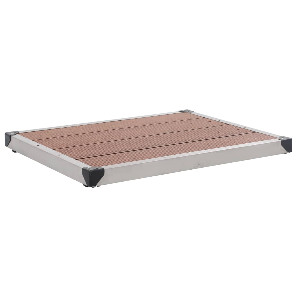 Buitendouche Met E Basis 225 Cm Roestvrij Staal 80 x 62 x 5 cm Bruin