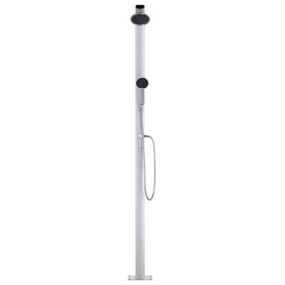Buitendouche met bruine basis 220 cm aluminium 80 x 62 x 5 cm Bruin