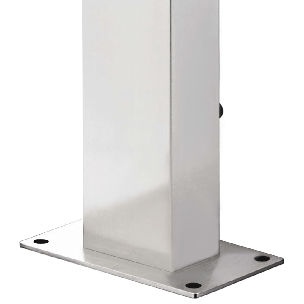 Buitendouche Met Grijze Basis 225 Cm Roestvrij Staal 80 x 62 x 5 cm Grijs