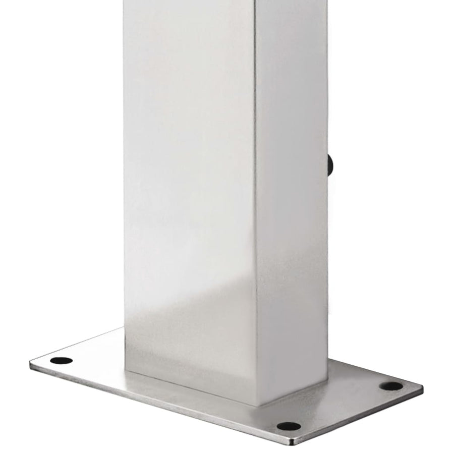 Buitendouche Met Grijze Basis 225 Cm Roestvrij Staal 80 x 62 x 5 cm Grijs