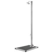 Buitendouche 220 cm roestvrij staal met voetkraan