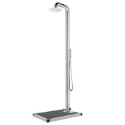 Buitendouche 230 cm roestvrij staal grijs